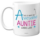 Stuff4 This is What an Awesome Auntie Looks Like Mug, 11oz Ceramic Dishwasher Safe Premium Mugs, Best Auntie Gifts, Auntie Mug, Gift for Christmas and Anniversaries