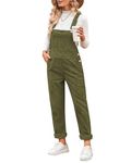 Vetinee Maternity Dungarees Casual Jumpsuit for Women Uk Loose Dungarees for Women Uk Maternity Dungarees Jumpsuit for Women Winter Moss Size Medium Fits UK Size 12 to UK Size 14