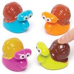 Baker Ross AG663 Kids Snail Pull Back Racers (Pack of 4) Perfect for Kids to Play With