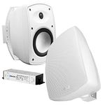 OSD Audio 6.5" Wireless Bluetooth Outdoor Patio Speaker Architectural Stereo Pair White BTP650 Long Range