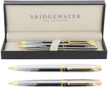 Bridgewater Pen Company Executive Ball Point Pen & Mechanical Pencil Gift Set Collection, Boxed, Sleeved (Chester, Gold Trim)