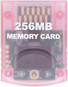 Mcbazel Gamecube Memory Cards,Memory Card Compatible with Gamecube and Wii Console - Pink 256MB