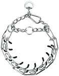 DEYACE Dog Pinch Collar, Adjustable Quick Release Choke Training Collar, Stainless Steel Prong Collar for Large Medium Small Dogs