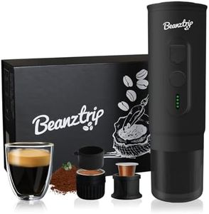 Portable Espresso Maker for Travel, Portable Self-Heating Espresso Machine, 2-in-1 with Ground Coffee & NS Capsule, 7800mAh Travel Espresso Maker for Outdoorlife, OfficeLife, BusinessTrip