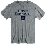 Barnesmith DePaul University Blue Demons Short-Sleeve T-Shirt, Heritage, Charcoal Heather, Medium