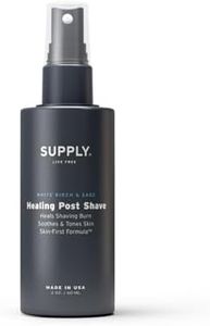 SUPPLY Healing Post Shave- White Birch & Sage After Shave- Alcohol- Free Soothing Formula for Men- Nourishes, Soothes and Boost Cell Repair- for Sensitive and Acne-Prone Skin- 2 oz. Bottle