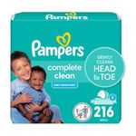 Pampers Complete Clean Baby Wipes - Fresh Scent 3X Pop-Top Packs, 3 Packs (Count of 216)
