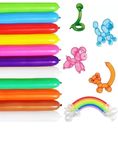 VANSHANCHAL TWISTED Long Balloon Animals kit Twisting Balloons with air Pump (100pcs Latex Long Balloons)- Multicolor GET 10 MULTICOLOR BALLON FREE