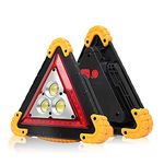 OurLeeme LED Car Warning Light, Waterproof Warning Triangles Emergency Lamp 4 Modes 30W White Floodlight for Emergency Car Repairing, Roadside Assistance, Job Site Lighting (Battery not Included)