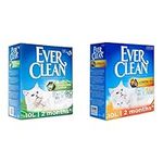 Ever Clean Extra Strong Clumping Cat Litter, 10 Litre, Scented & Litterfree Paws Cat Litter, 10 Litre, Scented