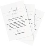 Bliss Collections Wedding Reception Thank You Cards, Pack of 50 Real SILVER Foil Cards, Great Addition to Your Table Centerpiece, Place Setting, Wedding Decorations, Each Card is 4x6, Made in the USA