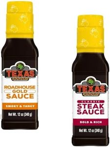 Texas Roadhouse Gold Sauce and Steak Sauce Variety Pack - Pack of 2 - Delicious Smoky and Tangy Sauce to Pair with Anything - Smiling Sweets - Sizzle Up