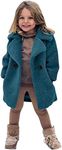 HIUARA 2023 Baby Girls Faux Fur Solid Long Coat Toddler Kids Winter Fleece Jacket Warm Outwear Clothes Thick Trench Coat Soft Comfort Breathable Holiday Outdoor Trips Festival Party Clothing