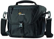 Lowepro LP37211-PKK Nova 170AW II Camera Shoulder Bag, 1.2 gal (5.5 L), Compact, Complete with Accessory Pockets, Rain Cover Included, Black