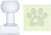 PH PandaHall Paw Print Soap Stamp Animal Cat Dog Footprint Acrylic Stamp Soap Embossing Stamp Soap Chapter Imprint Stamp for Handmade Soap Cookie Clay Pottery Biscuits Making