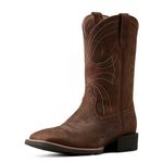 Ariat Men's Sport Wide Square Toe Western Boot, Distressed Brown, 8.5 2E US