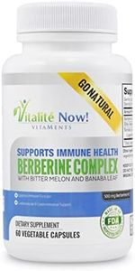 High Strength Berberine 500mg + Bitter Melon & Banaba - Immune System Health - Supports Glucose Metabolism & Healthy Blood Sugar - Cardiovascular & Gastrointestinal Support - Weight MGMT & Fat Burn