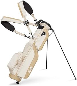 Sunday Golf Loma XL Bag - Lightweight Golf Bag w/Strap and Stand – Easy to Carry Pitch n Putt Golf Bag – Golf Stand Bag for The Driving Range, Par 3 and Executive Courses, 3.4 pounds (Toasted Almond)