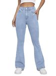 TOPLOT High Waist Flare Leg Jeans (Jeans-5155-Sky-34)