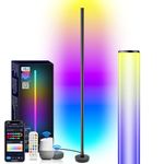 YSJ RGB+IC LED Floor Lamp, Corner Lamp, Corner Light, Led Light Lamp with Remote and App Control, DIY Mode & Timing, Modern 55''Minimal Lamp Corner for Living Room Bed Room