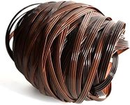 Eagles Wicker Repair Kit, 230Ft/70m Synthetic Rattan Repair Material Waterproof Flat Ribbon for Garden Patio Furniture and Rattan Chair Sofa Basket(8mm W x1.2mm THK)- Deep Coffee