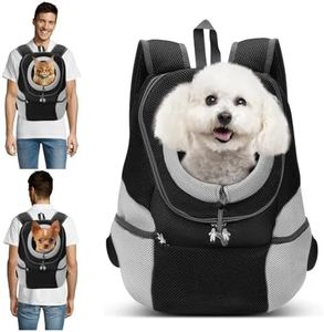 PETCUTE Zaino Porta Cane Marsupio Cane Borse per Cani trasportino Zaino per Gatti Marsupio per Cani,Nero,XL