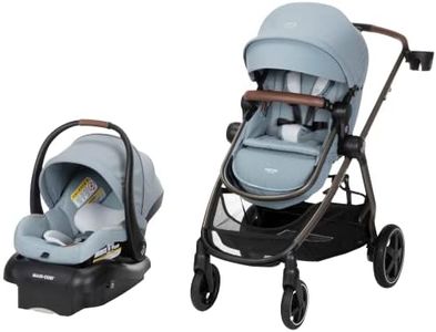 Maxi-Cosi Zelia™ Luxe 5-in-1 Modular - Baby Travel System Car Seat and Stroller, Infant Car Seat and Stroller Combo, Baby Car Seat and Stroller Combo in New Hope Grey