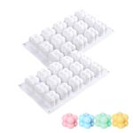 Undy 15 Cavity 3D Cube Shape Candle Mould for Candle Making, Home Decor, Aromatherapy 3D Silicone Moulds for Candles Soap Chocolate Making Pack of 2