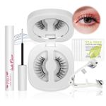 PRO Soft Magnetic Eyelashes With Applicator, Lash Fixer, Long Lasting and Reusable Magnetic Lashes Natural Look No Glue Needed False Eyelashes Waterproof,Cruelty Free,Easy To Wear(1Pair,Frisky)