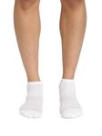 Jockey 7605 Men's Compact Cotton Stretch Low Show Socks with Stay Fresh Treatment_White_FREE SIZE