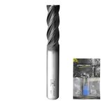 SPEED TIGER P-SE Carbide Square End Mill - Micro Grain Carbide End Mill for Alloy Steels/Hardened Steels - 4 Flute - 8mm 60L- Made in Taiwan (1 Piece, 8mm)