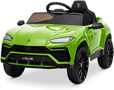 Kidzone Ride On Car 12V Lamborghini Urus Kids Electric Vehicle Toy w/Parent Remote Control, Horn, Radio, Port, AUX, Spring Suspension, Opening Door, LED Light - Green