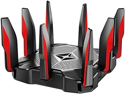 TP-Link AC5400 Tri Band Gaming Router - MU-MIMO, 1.8GHz Quad-Core 64-bit CPU, Game First Priority, Link Aggregation, 16GB Storage, Airtime Fairness, Secured WiFi, Works with Alexa (Archer C5400X)
