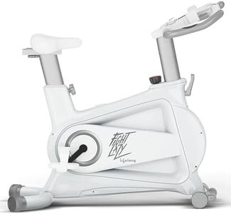 Lifelong Fit Pro Spin Fitness Bike with 8Kg Flywheel, Adjustable Resistance, LCD Monitor and Heart Rate Sensor for Fitness at Home - Home Workouts (Max Weight Capacity: 120 kg) - White