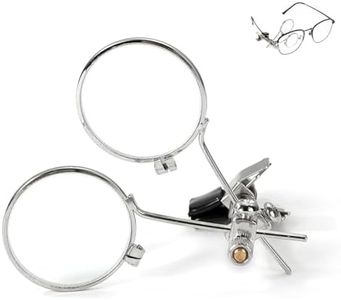 Jeweller's Eye Loupe on Glass, 10X Double Loupe Lens Clip on Retro Magnifier Jewellery Making Repair Tool