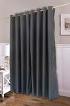 Duronet - Plastic Polyester Solid Waterproof Outdoor Curtains (Grey, 4.5 ft x 7.5 ft) Pack of 2 -P150