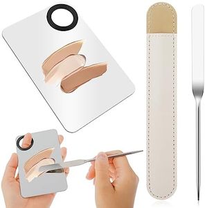 TIESOME Paletas de Maquillaje, Paleta de Mezcla de Cosméticos con Cubierta Protectora de Espátula de Maquillaje de Acero Inoxidable, Makeup Mixing Palette