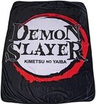 Surreal Entertainment Demon Slayer Logo Lightweight Fleece Throw Blanket | 45 x 60 Inches