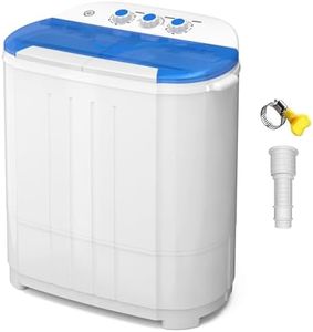 VCJ Portable Washing Machine, Twin Tub Washing Machine Laundry Compact Washer spinner Combo with 14lbs capacity, 9Lbs Washer and 5Lbs Spinner dryer for Apartments RVs and Dorms