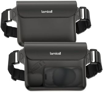 Lamicall Waterproof Fanny Packs, Dry Bag Pouch - [Elastic Waist Strap] Phone Waterproof Waist Pouch Dry Bag, Beach, Kayak, Swimming, Boat Essentials, 8.7” for iPhone 16 15 14 13 Pro/Max 2Pack