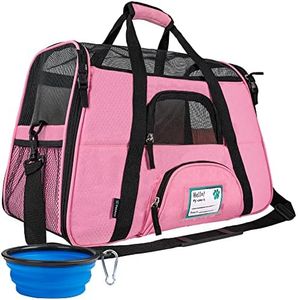 PetAmi Airline Approved Pet Carrier for Cat, Soft Sided Dog Carrier for Small Dogs, Cat Travel Supplies Accessories for Indoor Cats, Ventilated Pet Carrying Bag Medium Large Kitten Puppy, Small Pink