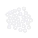 uxcell Silicone O-Rings, 4mm OD 1mm ID 1.5mm Width VMQ Seal Gasket for Compressor Valves Pipe Repair, White, Pack of 30