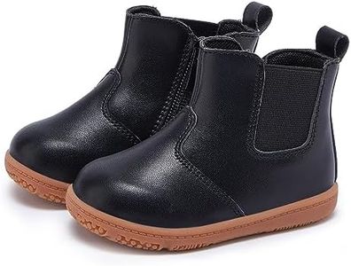 BMCiTYBM Baby Girl Boy Boots High Top Walking Shoes Black 12-18 Months