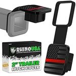 Rhino USA American Flag Trailer Hitch Cover for 2 Inch Receivers - Protects Tow Hitch Covers from Dust, Water, Mud and Snow - Ultimate Hitch Covers for Trucks, SUV, Tacoma, Ford, GMC & More!