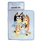 Bluey Kids Nap-Mat Set – Includes Pillow and Plush Blanket – Great for Boys or Girls Napping During Daycare or Preschool - Fits Toddlers and Young Children