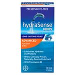 hydraSense Advanced Eye Drops, For Dry Eyes, Fast and Long Lasting Relief, Preservative Free, Naturally Sourced Lubricant, With Provitamin B5, 10 mL