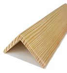 2.4 MTR Corner Pine Moulding End Cap Wood Trim Timber Edging Beading TMW Profiles (Pine Wood, 40x40 mm)