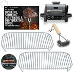 INFRAOVENS Stainless Steel Rack Set for Ninja Woodfire Outdoor Grill Pro XL, Pro Connect XL, OG850 OG951 with Waterproof Cooking Guide Accessory Wood Fire Electric Air Fryer Accessories