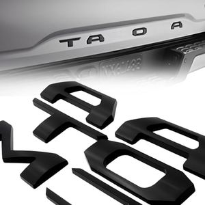 Rocpol Tailgate Insert Letters Compatible with Tacoma 2024 2025 3D Emblems Matte Black with Strong 3-m Adhesive