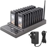 Guest Paging System 433.92MHz Guest Paging System 999-channel 20 Receivers Pager System for Restaurant (AU Plug)